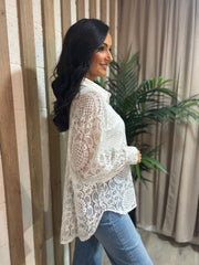 Winter White Premium Lace Blouse Erica
