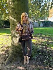 Mauve Oversized Patterned Blouse Indy