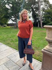 Rust Ribbed Detail Knit Petra