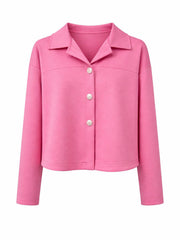 Lipstick Pink Button Shacket Matilda