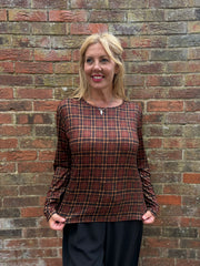 Chocolate Tartan Super Soft Round Neck