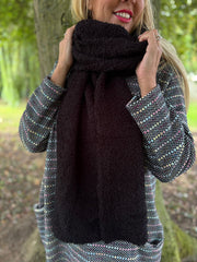 Black Fluffy Scarf