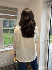 Antique Cream Floral Sweatshirt Odette