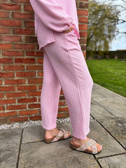 Pink Textured Co-Ord Set Bronte