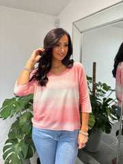 Peach Ombre Stripe Top Izzy
