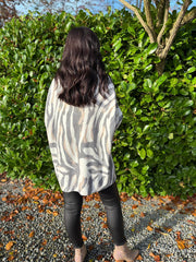 Charcoal Soft Touch Tiger Print Knit Ava