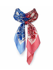 Red & Blue Designer Inspired Scarf