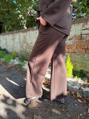 Chocolate Blazer Co-Ord Set Carly