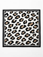 Stone Bold Leopard Border Scarf