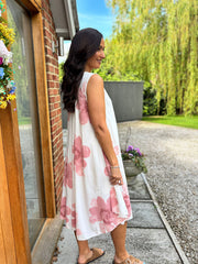 Pink Floral Print Dress Yvonne