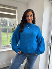 Royal Blue Crew Neck Knit Katya