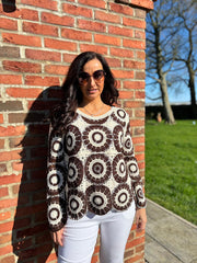 Chocolate Crochet Loose Weave Knit Amber