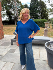 Royal Blue Reverse Seam Knit Georgina