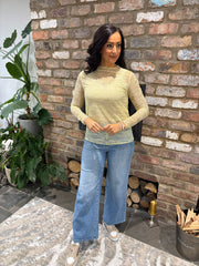 Lemon Lace Mesh Top Tiffany