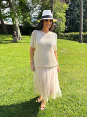 Stone Pleated Dress Two Piece Jocelyn