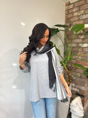 Grey Marl Two Piece Scarf Knit Danni