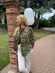 Khaki Tie Dye Print Blouse Katherine