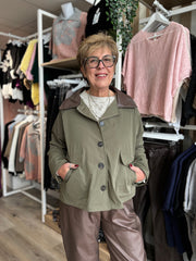 Khaki Cropped Trench Coat