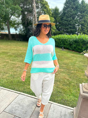Mint Striped Knit Rita