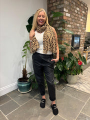 Black Coated Trousers Sasha