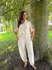 Stone Two Stripe Co-Ord Nikki