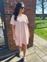 Rose Embellished Sleeve Dress Lexi