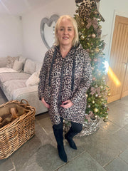 Animal Print Quilted Coat Maeve