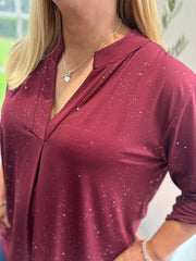 Wine Sparkle Tunic Gloria