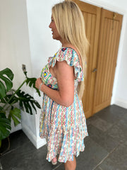 Multicolour Embellished Floral Midi Dress Hope