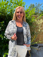 Cream Paisley Floral Shirt Rachel