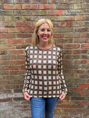 Stone Tartan Super Soft Round Neck