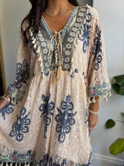 Stone Boho Tassel Dress Gracelynn
