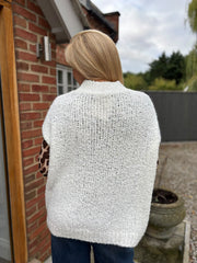 Winter White Popcorn Knit Amanda