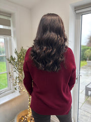 Wine Heart Roll Neck Jumper Emmie