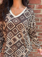 Chocolate Diamond Shimmer Top Freya