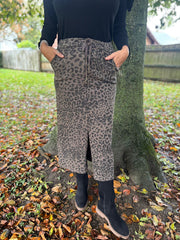 Mocha Leopard Magic Maxi Skirt