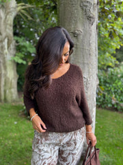 Chocolate Popcorn Knit Martha