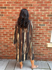 Green Brushstroke Shimmer Dress Freya