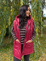 Red Quilted Gilet Bella