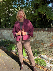 Wine Gold Buttoned Jacket Vanessa
