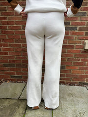 Winter White Drawstring Knitted Trousers Ophelia