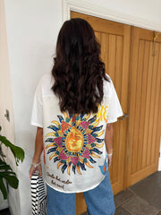 White Mystical Sunburst Tee Brianna
