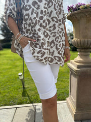 White Relaxed Summer Shorts