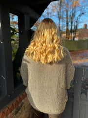 Mocha Shimmer V Neck Knit Seren