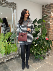 Grey Stripe Jumper Jane