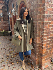 Khaki Longline Trench Coat