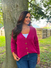 Lipstick Cosy Knit Cardi Sofia