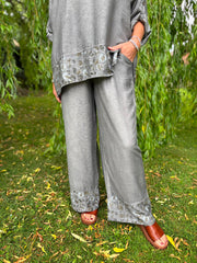 Charcoal Leopard Trim Co-Ord Theodora