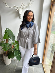 Grey Tie Waist Knit Louise