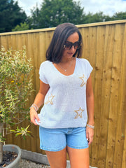 White Star Knit Top Devon